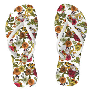 Tongs Goldfinches dans le jardin
