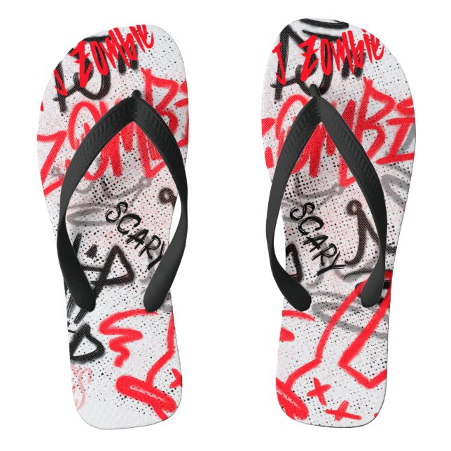 Tongs Graffiti de rue effrayant Hip hop  (Semelle)