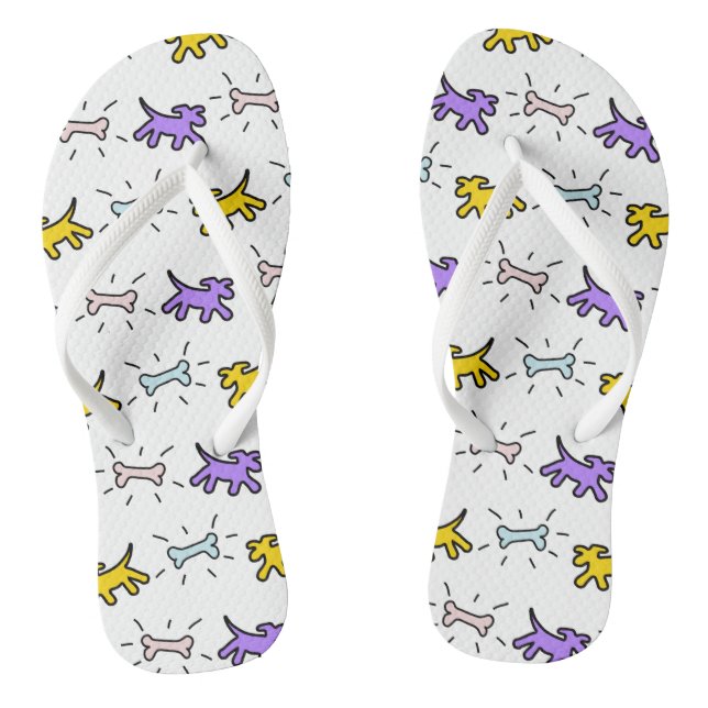 Tongs Graffiti de style chien et os 1 (Semelle)