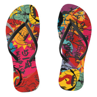 Tongs Graffiti Love Flip Flops
