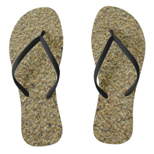 Tongs Grains Brown De Sable Gros Plan Plage Photo