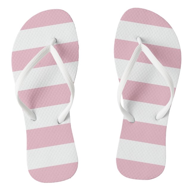 Tongs Grandes Pink, Grandes Blances, Motif Gratté (Semelle)