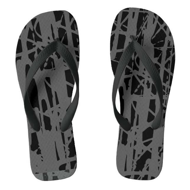 Tongs Gris mou et noir (Semelle)