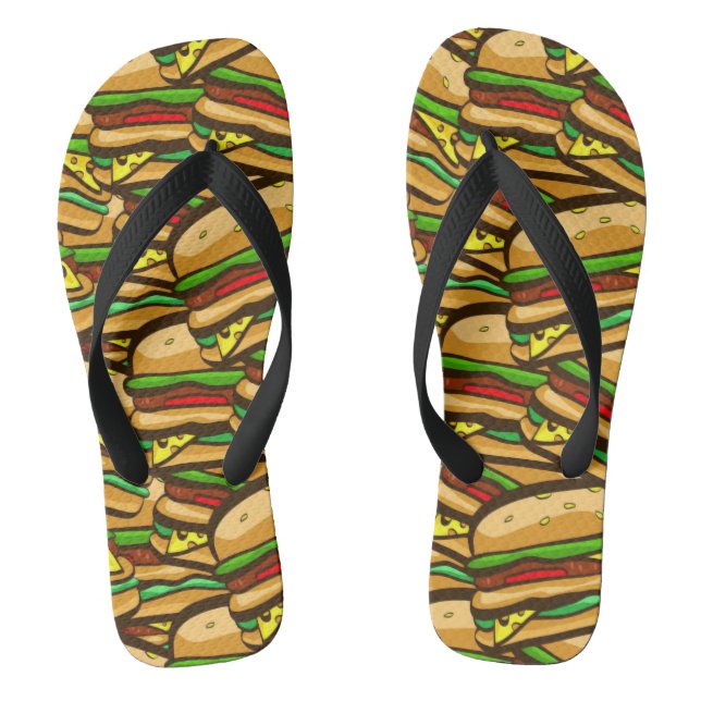 Tongs Hamburger gras de fromage d'amant d'aliments de (Semelle)
