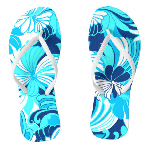 Tongs Hibiscus Jungle Hawaiian Tropical Floral