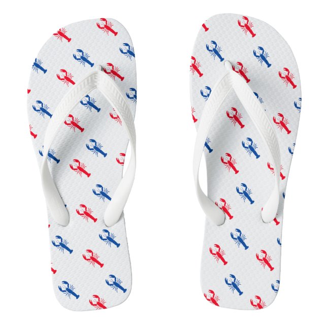 Tongs homard bleu rouge motif Patriotic Beach Tow (Semelle)