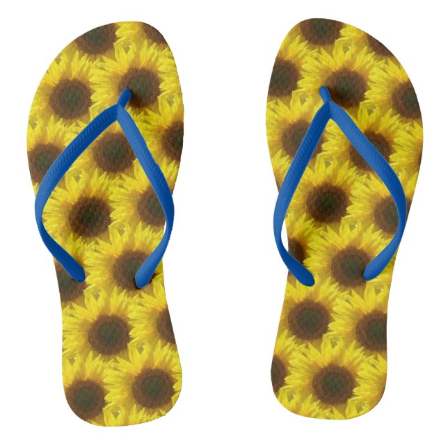 Tongs Hommes Femmes Unisex Tournesol Flip Flops (Semelle)