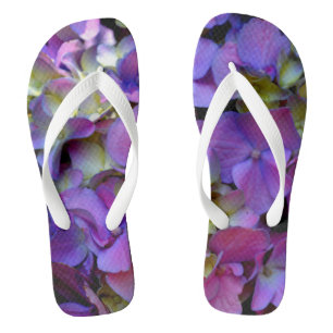 Tongs Hydrangée romantique violette