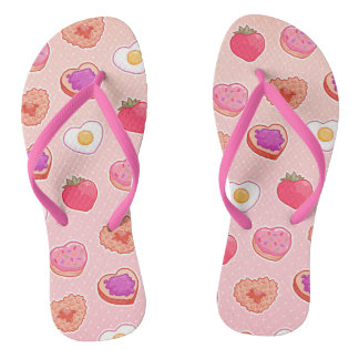 Tongs I <3 Petit Déjeuner Flip Flops