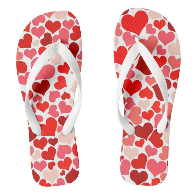 Tongs Illustration des Coeurs rouges mignons (Semelle)