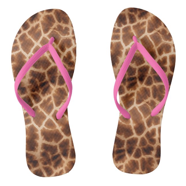 Tongs Impression de girafe Brown (Semelle)