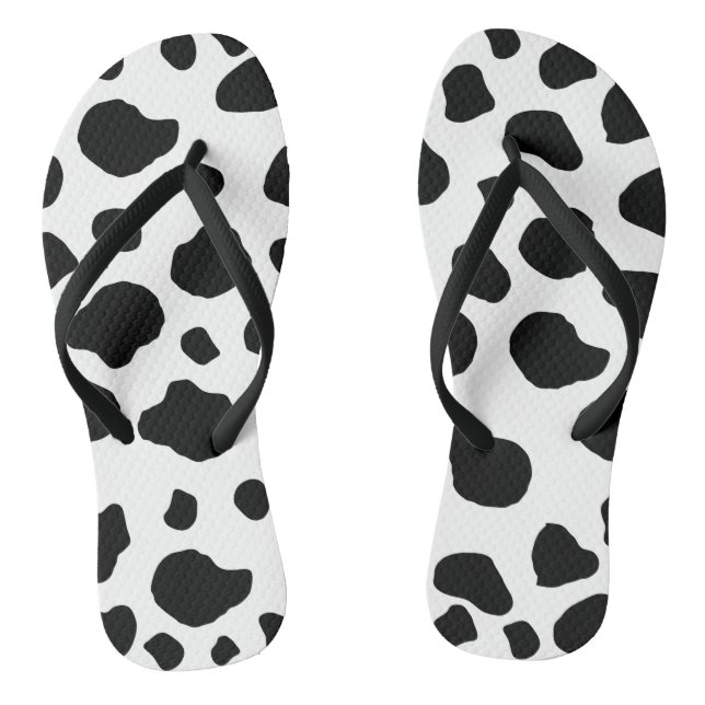 Tongs Impression De Vache, Motif De Vache, Spots De Vach (Semelle)