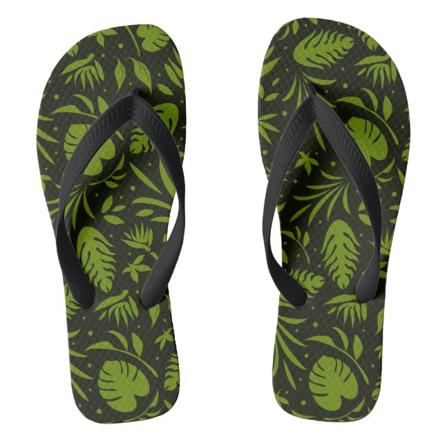 Tongs Impression Jungle verte (Semelle)