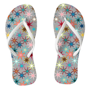 Tongs Impression Starburst moderne, couleurs de bijoux s