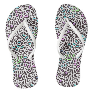 Tongs imprimés léopard pastel