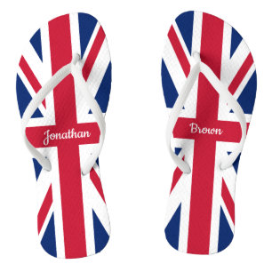 Tongs Indicateur britannique Union Jack personnalisé