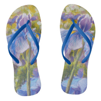 Tongs Irises—Bleu, violet, vert jaune—Tournes