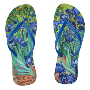 Tongs Irises Vincent van Gogh Peinture Flip Flops