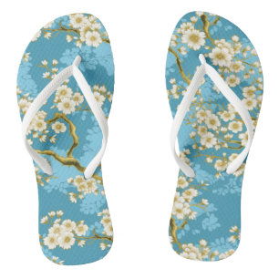 Tongs Japonais Chiyogami Plum Blossom Motif Flip Flops