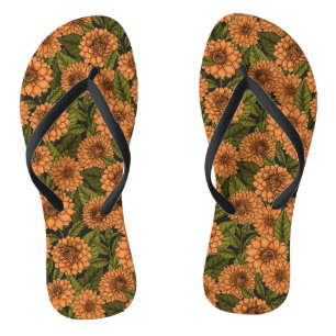 Tongs Jardin Orange Dahlia