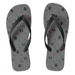Tongs Jedi contre Sith Motif de sabre laser et de logo