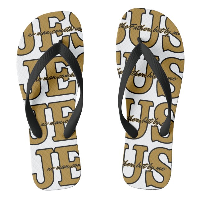 Tongs Jésus foi chrétienne Jean 14:6 KJV Bible Verse (Semelle)