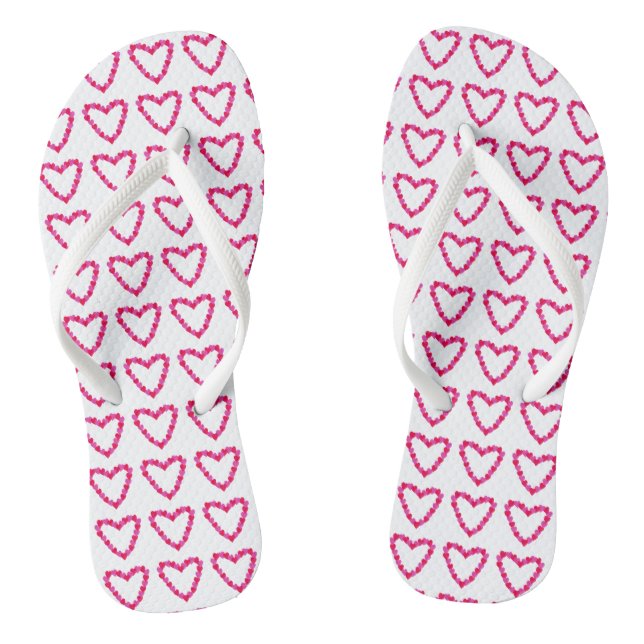Tongs Joli Coeur rose des Coeurs FlipFlops (Semelle)