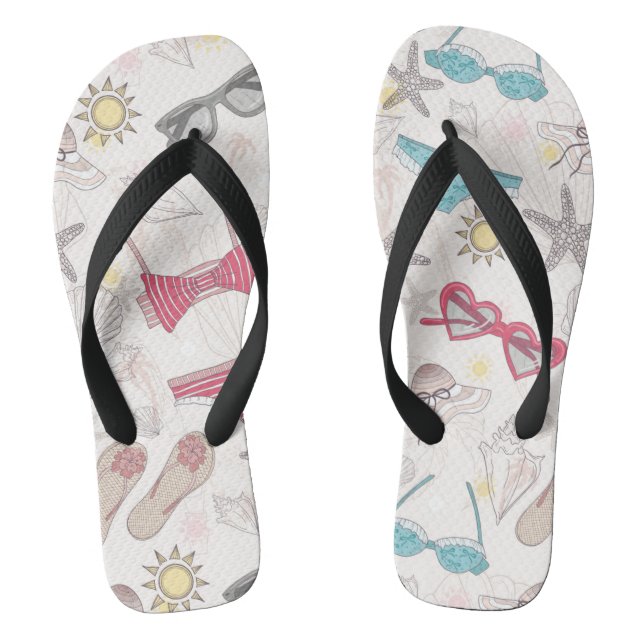 Tongs Joli Motif Abstrait d'été (Semelle)