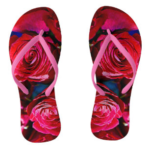 Tongs Joli Panier De Roses Rouges