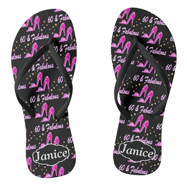 TONGS JOLIE ROSE PERSONNALISÉE 60 FLOPS DE VOL ET FABULE (Semelle)