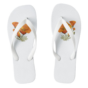 Tongs Jote Californie Fleur de Pavot Style Vintage Slaps