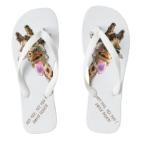 Jouer Tongue Out Giraffe Flip Flops Cadeau Sourire