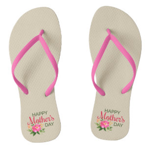 Tongs Jour des mères florales élégantes Retourner les