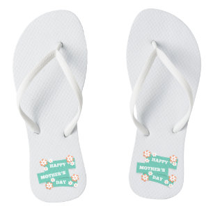 Tongs Joyeuse Fête des Mères Florale Retourner les vol