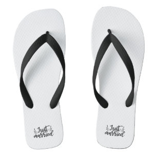 Tongs Just Maried Wedding Mariage Slippers