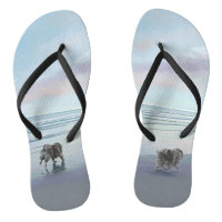 Keeshonds at the Seashore Peinture Dog Art