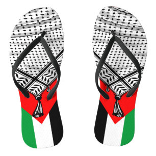 Tongs Keffiyeh Écharpe palestinienne tissu traditionnel
