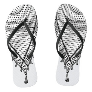 Tongs Keffiyeh Écharpe palestinienne tissu traditionnel