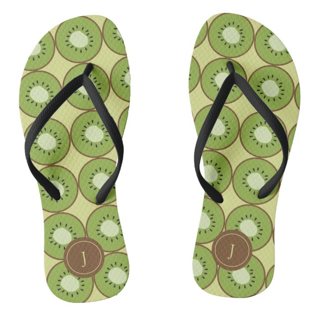Tongs Kiwi mignon Monogramme d'été Kiwifruit doux (Semelle)