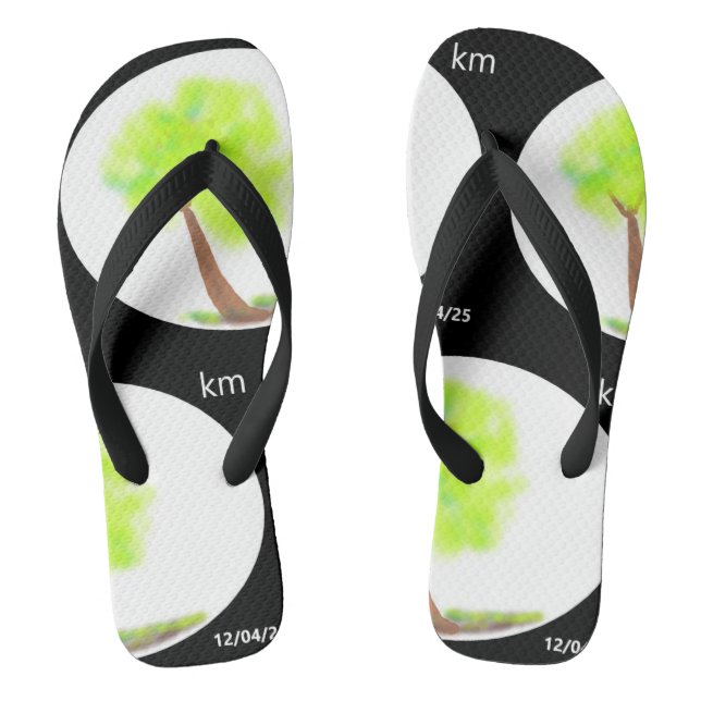 Tongs km tree painting flip flops (Semelle)