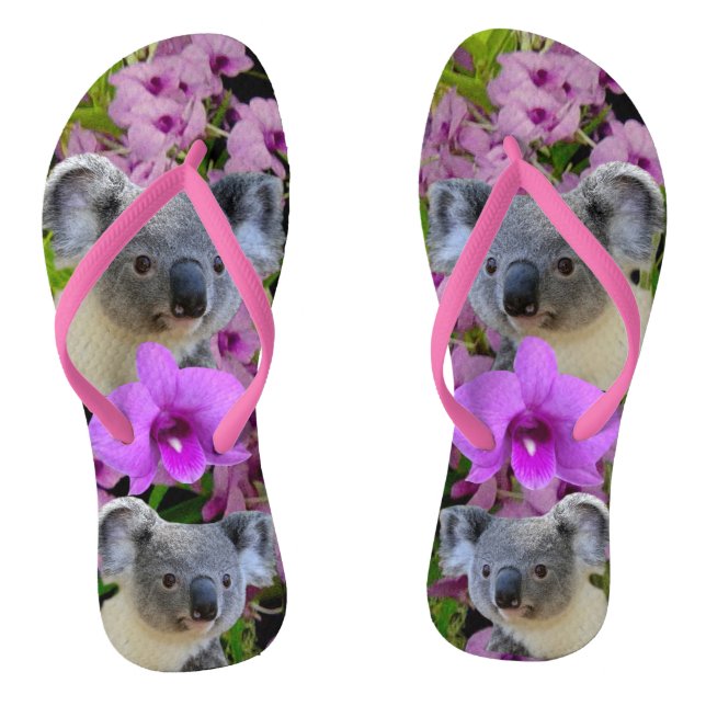 Tongs Koala et Orchidées (Semelle)