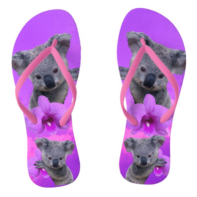 Tongs Koala et Orchidées (Semelle)