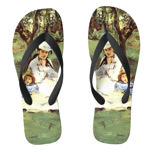 Tongs La famille Monet dans son jardin Edouard Manet (Semelle)