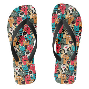 Tongs La foule des chats