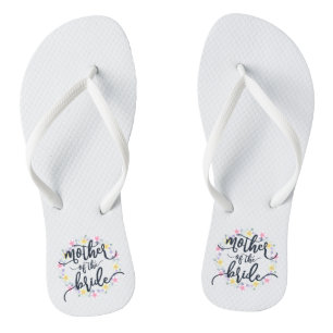 Tongs La mère de la mariée Mariage Calligraphy Flip Fl