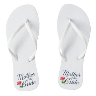 Tongs La mère de la mariée Mariage Calligraphy Flip Fl