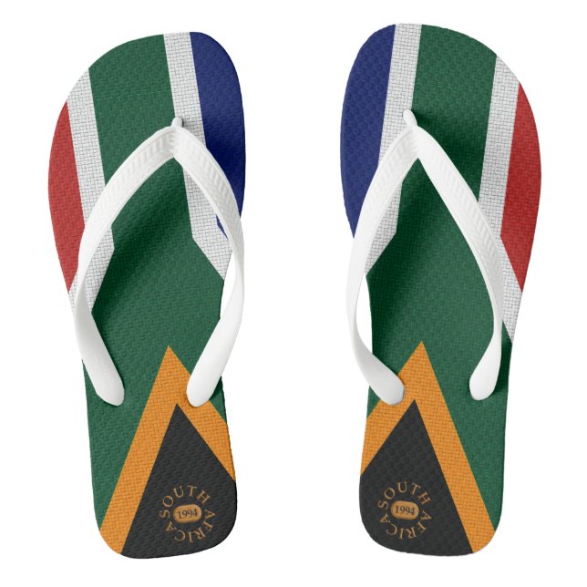 Tongs L'AFRIQUE DU SUD COLORE = drapeau national (Semelle)