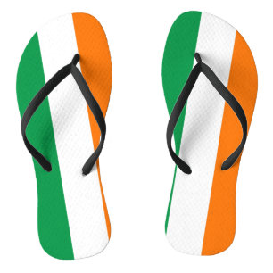 Tongs Lanières minces adultes avec drapeau d'Irlande