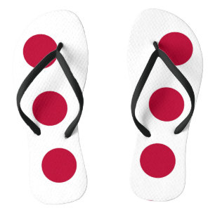 Tongs Lanières minces adultes avec drapeau du Japon