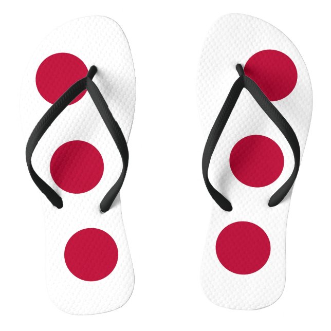 Tongs Lanières minces adultes avec drapeau du Japon (Semelle)